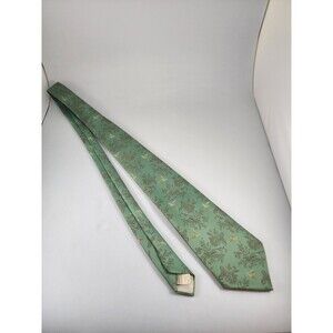 Beau Brummell Vtg Mens Tie 1940s-1970s Green w Flying Geese 4-1/2" x 54" NWT